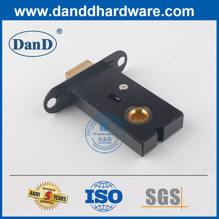 Massives Messing Black Runde Seidend Badezimmer Deadbolt-DDML032