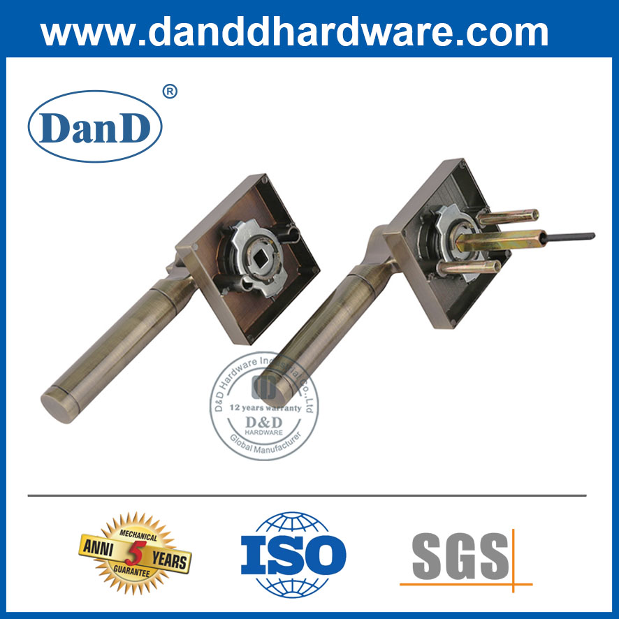 Antiker Messing Zinklegierung Quadratische Eingangsfunktion Lockset-ddlk089