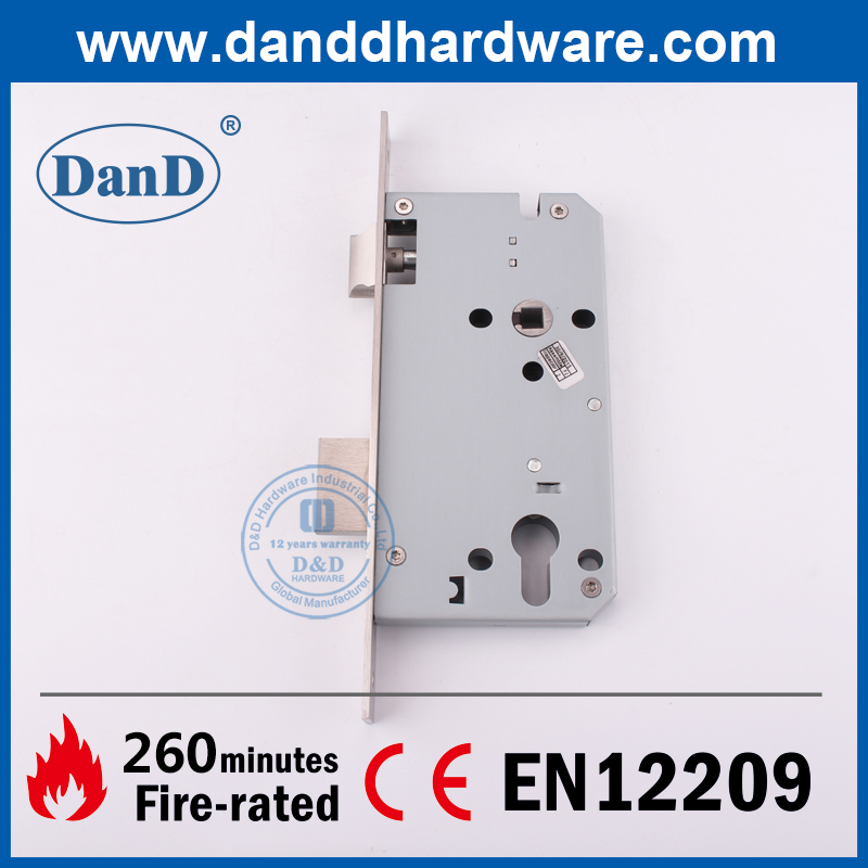 CE EN12209 Euro SS304 feuerfeste Innentür-Sash-Lock-DDML026-6085