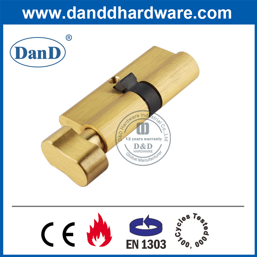 Satin Messing Keyless Badezimmertürschloss ThaiDurn Zylinder-DDLC007