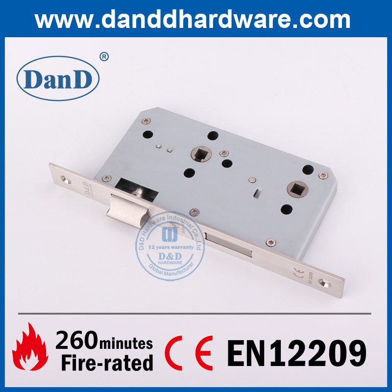 CE EN12209 Edelstahl-Feuer Badezimmer-Türschmuck-Lock-DDML012-6078